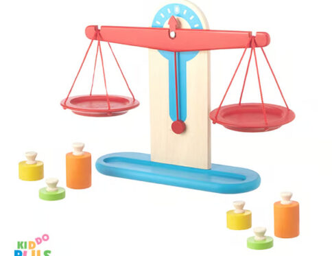 Wooden Balance Scale: